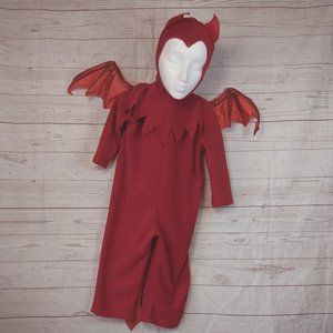 Toddler Fleece Hooded Jumpsuit Devil Costume